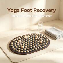 Wooden Foot Acupressure Massage Mat, Foot Reflexology Massage Pad, Portable Foot Pressure Point Stimulator, Suitable For Home, Salon, Foot Massage, Relieve Foot Soreness - Multicolor - View 2
