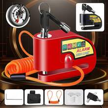 Anti-Theft Motorcycle Lock With Alarm Function, Motorcycle Lock With Cable, High-Security Lock, Suitable For Off-Road Motorcycles And Electric Vehicles. - A - View 2