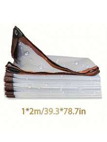 KZZHEEAN 1pc PE New Material Tarpaulin, Easy And Quick Installation, Stable Performance, Suitable For Yard Decoration, Farm Fencing, Outdoor Covering - PE Transparent Rainproof Tarpaulin - View 8