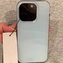 1 Cute Simple Solid Color Shockproof Phone Case Compatible With Iphone 17/16/15 Pro Max/13/14/12 Pro Plus/11, Stylish Candy Color Protective Cover - Baby Blue - View 2
