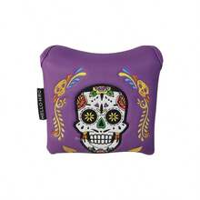 Golf Mallet Putter Cover, Sugar Skull Embroidered Square Putter Headcover, Premium PU Leather Magnetic Closure Golf Club Head Cover For Mallet Putters, Golf Gift For Men Women - Skull Mallet - View 10