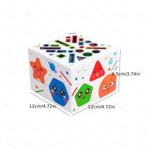 New 5-In-1 3-In-1 Color Sorting Busy Box Educational Toy For Kids, Color & Shape Recognition, Fine Motor Skills Training, Teaching Aid, Holiday Gift - Multicolor - View 5