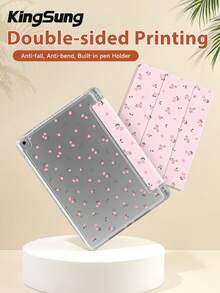 Kingsung حافظة جهاز لوحي بنقشة زهور مطبوعة 2026 مع فتحة قلم مدمجة، متوافقة مع Pad Mini6/Mini7/9.7/10.2/10.9/Pro 11، Pad Air 8 (M4) 2026 (11 بوصة)، Pad 10 2022 (10.9 بوصة)، Pad 11 (A16) 2025 (11 بوصة) وطرازات أخرى. توفر حماية ناعمة من الصدمات ودعم وظائف الاستعداد الذكي/الاستيقاظ التلقائي/النوم - متعدد الألوان - مشاهدة 4
