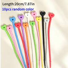 5pcs/10pcs Colorful Silicone Cable Tie Doll Decoration Cords, Random Color - Multicolor - View 16