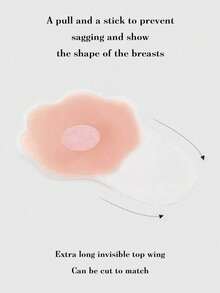 2/6pcs Silicone Lift-Up Nude Invisible Breast Petals, Small Breast Invisible Push-Up, Strapless Anti-Exposure Breast Petals, Suitable For Wedding Dress, Party, Valentine's Day Date (2/6pcs) - Multicolor - View 7