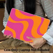 1pc Protective Case, Vintage Wave UV Printed Pattern, Laptop Protective Sleeve, Minimalist Lightweight Durable Protective Case Suitable For 13-Inch Neo Laptop Protective Case A3404 Model/ Air Pro 13.3 13.6 14.2 15.3 16.2 Inch/ Matebook D14/D16 - View 3