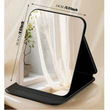 This Portable Foldable Makeup Mirror Is Made Of PU Leather, Suitable As A Gift, Travel Essential Or Daily Makeup Accessory. It Is An Excellent Birthday Gift, Mirror, Travel Essential, Holiday Essential, Room Decor Gift Or Back To School Gift. - Multicolor - View 13