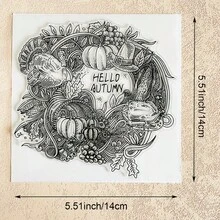 Thanksgiving Autumn Transparent Silicone Stamps, Turkey, Pumpkin, Rabbit, Autumn Text Pattern Rubber Stamps, Suitable For Greeting Card Making, Scrapbooking, DIY Paper Crafts - Thanksgiving-1 - View 22