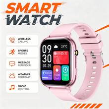 [Smart Watch]1.83-Inch HD Full Screen Touchscreen Smartwatch, Equipped With 180mAh High-Performance Battery And Silicone Strap, Suitable For Men And Women. Supports Wireless Call/Answer, Pedometer, Multiple Outdoor Sports Modes (Cycling, Running, Hiking, Climbing), Call/Exercise Reminders, Alarm, Wireless Music Control, Camera Control, Rechargeable Battery, Wireless Functions, Suitable As A Gift For Friends, Couples, Elderly And Colleagues - Multicolor - View 5
