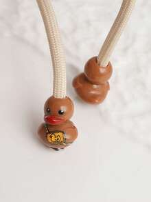 1Pair Sweatshirt Pendant Accessory, Suitable For Sweatshirt, Sweatpants And Dress Rope Head Pendant, Cartoon DIY Cute Duck Design Sweatshirt Decoration, Shoelace Charm, Hoodie Drawstring Pendant Rope Head Buckle, Sports Shirt Drawstring Charm, Gift - Multiple Styles - View 4