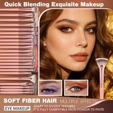 30pcs And 1pc Gift Makeup Brushes Set, Soft Dense Cosmetic Brushes For Foundation Powder Blush Eyeshadow Concealer Contour Highlight, Complete Face & Eye Makeup Brush Kit, Handles For Makeup Beginners And Daily & Party Makeup Application - Multicolor - View 6