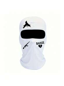 1pc/2pcs Unisex Printed Balaclava Head Mask Motorcycle Bicycle Inner Cap, Suitable For Daily Use, Travel, Hiking And Climbing - A - View 17