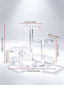 Hexagonal Tiered Acrylic Display Stand,Multi-Tier Design For Space-Saving Storage, Efficiently Organizing Coffee Gear, Cups, And Kitchen Clutter. Build A Cozy Coffee Nook, Instantly Turning The Corner Into Both Storage And Display Space - Diamond-shaped Rack - View 12