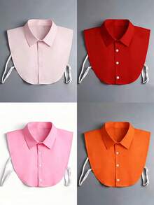 1pc Detachable Collar Solid Color Casual Dress/Sweater/Blouse | For Work Commute/Date & Party | Multifunctional Accessory | Bra Accessory, Party Outfit Enhancer, Date Night Choker Neckpiece - Multicolor - View 30