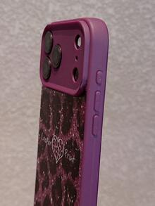 Fashion Dopamine Cherry Red Leopard Print Heart Phone Case Compatible With IPhone 18 Pro Max/18 Pro/18/17 Pro Max/17 Pro/17/16 Pro Max/16/16 Pro/16 Plus/15/15 Pro Max/15 Pro/15 Plus/11/12/13/14 Pro Max/12 Pro/12 Pro Max/13 Pro/13 Pro Max/7 Plus/14 Pro/14 Pro Max/14 Plus Soft Protective Cover Luxury - Cherry Red - View 6