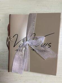 2 Buah Buku Janji Pernikahan Minimalis - Kenang-kenangan Pasangan Tulisan Tangan Elegan, Kartu Upacara Edisi Terbatas dengan Halaman Kosong, Janji Pengantin Pria & Wanita Gaya Bohemian - Kartu Sumpah - View 13