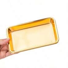 A Gold-Colored Square Tray, Suitable For Storing Tattoo Tools, Manicure Tool Accessories, Or Serving As A Household Desktop Storage Tray. - Gold - View 6