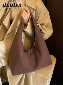 Minimalist Fashion PU Leather Shoulder Bag, Suitable For Commuting And Travel - Coffee - View 12