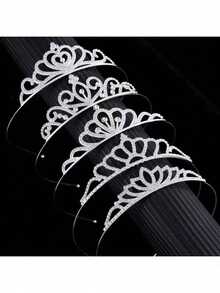 Crystal Crown Hair Accessory, Silver Princess Headband Suitable For Wedding, Birthday, Ball, Pageant, Bridal Hair Accessory For Women - Multicolor - View 2
