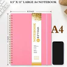Spiral Notebook Diary A4 Large Size Notebook Suitable For Men And Women, College Lined Inner Page Diary, Hardcover Spiral Bound Diary, Suitable For Work And School Writing Notes - A4 - View 2