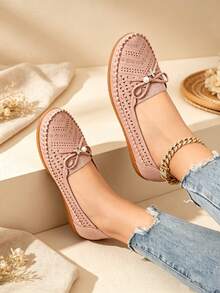 Women's Textured Pattern Fashion Pleated Comfortable Breathable Outdoor Spring/Summer - Baby Pink - View 12