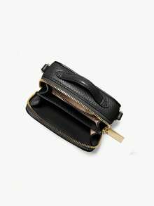 Michael Kors Estelle Women's Micro-Textured Crossbody Bag, Fashion Chain Strap Shoulder Bag, Shopping Party Coin Purse - Black - View 4