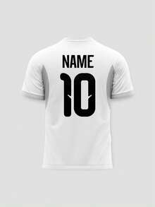 Jersey Sepak Bola Kustom Tim Madrid City Musim La Liga, Logo, Nomor, Nama Tim dan Nama Pemain yang Dipersonalisasi, Hadiah Olahraga yang Dipersonalisasi untuk Perlengkapan Tandang - Putih - View 4