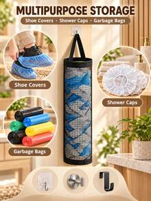 6/1pc/Set Gantungan Penyimpanan Kantong Plastik, Rak Dispenser Hemat Ruang untuk Dapur, Belakang Pintu, Kamar Mandi, Ruang Penyimpanan & Pengorganisasian Rumah (Warna Acak) - MultiWarna - View 7