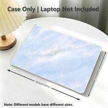 1pc Protective Case, Fresh Blue Watercolor Marble Pattern UV Printed, Laptop Protective Cover, Minimalist Lightweight Durable Protective Case Suitable For 13 Inch Neo Laptop Protective Case A3404 Model/ Air Pro 13.3 13.6 14.2 15.3 16.2 Inch/ Matebook D14/D16 - View 5