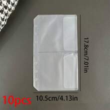 20/10/5/1pc A6 Size 6-Hole Budget Cash Envelopes, Transparent Zipper Binder Pockets, Waterproof PVC Document Storage Bags For 6-Ring Budget Binder - Sets - View 18
