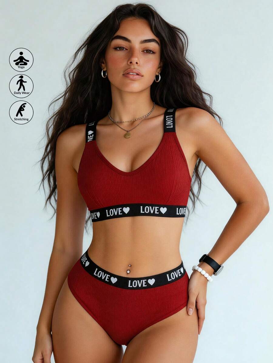 Runway Rest Sexy & Comfortable Women Lingerie Set - Burgundy - View 1