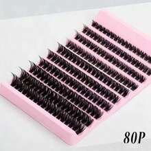 544 قطعة رموش صناعية روسية DIY بتجعيد D، X60+X100، سعة كبيرة وأسلوب مختلط، ملمس ناعم وهش، قابلة لإعادة الاستخدام، مناسبة للمبتدئين، تخلق تأثير عيون كبيرة وكثيفة، مثالية للارتداء اليومي والمواعيد والحفلات والعطلات - D - مشاهدة 8