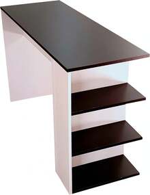 Office Desk - Chocolate / White - View 2