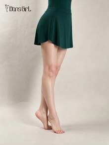 DonsGirl 1pc Women's Butt-Lifting Curved Hem Ballet Skirt - Dark Green - View 11