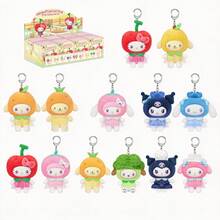 TOPTOY Resmi Sanrio Seri Buah & Sayuran Keluarga Mini Plush Gantungan Hiasan Kotak Buta Hello Kitty Kuromi My Melody Liontin Hadiah - MultiWarna - View 12