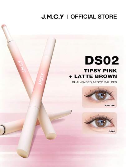 J.M.C.Y Aegyo-Sal Pen - Ujung Spons Ganda, Eyeliner 2-in-1 untuk Mencerahkan & Membayangkan, Pena Rias Mata Multifungsi, Menciptakan Tampilan Riasan Sehari-hari yang Alami, Cocok untuk Penggunaan Sehari-hari, Musim Gugur/Musim Dingin, Kencan, Pesta Pernikahan, Halloween, Hadiah Liburan Natal