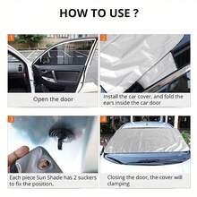 1 cái bạt che kính chắn gió ô tô chống tuyết - dễ gấp, chống tia UV và tuyết, phù hợp cho xe SUV, bạt che kính chắn gió trước ô tô gấp gọn - CC - Xem 7