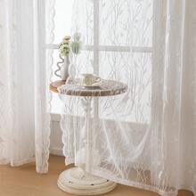 1 Panel Romantic Country Style Bird & Branch Embroidered Lace Sheer Curtain, Translucent Decorative Partition Door Curtain Half Curtain, Suitable For Balcony, Porch, Bedroom, Living Room, Study, Atmosphere Decoration, All Seasons - White - View 4