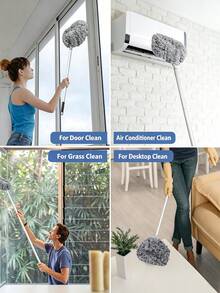 1pc Extendable Microfiber Ceiling Fan Duster, Washable And Reusable Dusting Tool, Multi-Functional Home Cleaning Tool, Suitable For High Ceilings, Furniture, Car Interior, Cleaning Supplies, Home Goods, Car Accessories, Household Cleaning Supplies - A - View 7