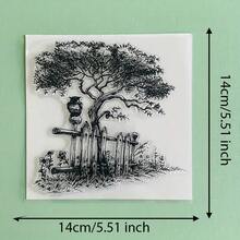Stempel Silikon Pohon Transparan, Pola Lanskap Hutan Klasik, Segel Karet Transparan untuk Kerajinan Dekoratif DIY, Scrapbooking, Jurnal, Pembuatan Kartu - DS-1 - View 17