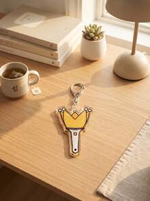 1pc/6pcs K-Pop LightstickCollection Aesthetic Acrylic Keychains, Korean Pop Idol Group Support Stick Cartoon Series Shaped Pattern Pendant, Backpack And Car Key Accessories, Gift For K-Pop Fans, Korean Pop Idol Enthusiasts And Support Lovers - Multicolor - View 12