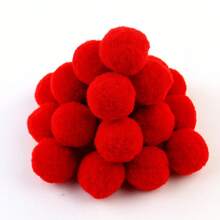 Christmas Colourful Red Pompoms 10-50mm Large And Small Pom Poms Fuzzy Puff Balls Assorted For DIY Arts And Craft Creativite Home Party Christmas Halloween Valentine's Day Decorations - PM - View 27