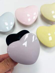 1pc INS Heart-Shaped Phone Stand, Desktop Foldable Portable Airbag Phone Holder, Compatible With Android & Apple 11 Pro Max/12 Pro Max/13 Pro Max/14 Pro Max/15 Pro Max/16 Pro Max/17 Pro Max/18 Pro Max - Multicolor - View 3
