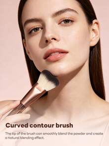 MAANGE 1pc Professional Makeup Brush, Contour Brush, Powder Brush, Detail Brush, Essential Makeup Tool, Non-Slip Handle Design, Convenient To Use, Suitable For Powder Cosmetics, Perfect For Home Or Travel, Gift For Girls - Multicolor - View 8