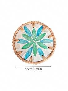 1pc/2pcs Lightweight Luxury Woven Colorful Shell Coasters, Natural Pearl Mother-Of-Pearl Heat Resistant Insulation Pads, Anti-Scald Tea Cup & Teapot Mats, Exquisite Home Tabletop Decor, Suitable For Coffee Tables, Kitchen Dining Tables, Party Table Decorations - Multicolor - View 30