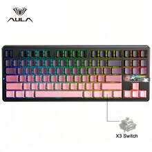 AULA F87PRO V2 Tri-Mode 87-Key TKL Mechanical Keyboard, RGB Dot Matrix Display, All-Key Hot-Swappable Gasket Structure, 8000Hz Low Latency, 10000mAh PBT Gaming Keyboard - View 13