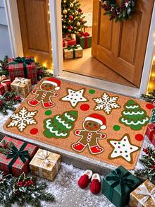 Keset Motif Kue Natal | Keset Motif Kue Jahe | Dekorasi Teras Natal | Keset Liburan | Dekorasi Kue Jahe | Keset Teras Depan - A - View 6