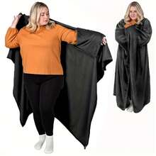 1pc Comfortable Wearable Blanket For Women (Unisex), Suitable As Halloween Or Christmas Gift For Her, Birthday Gift For Girlfriend, Essential For Chemotherapy - Multicolor - View 8
