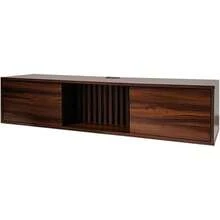 Repisa Flotante para TV, Mueble Minimalista para Pantalla, Centro de Entretenimiento Diseño Moderno. - Marrón - Ver 11