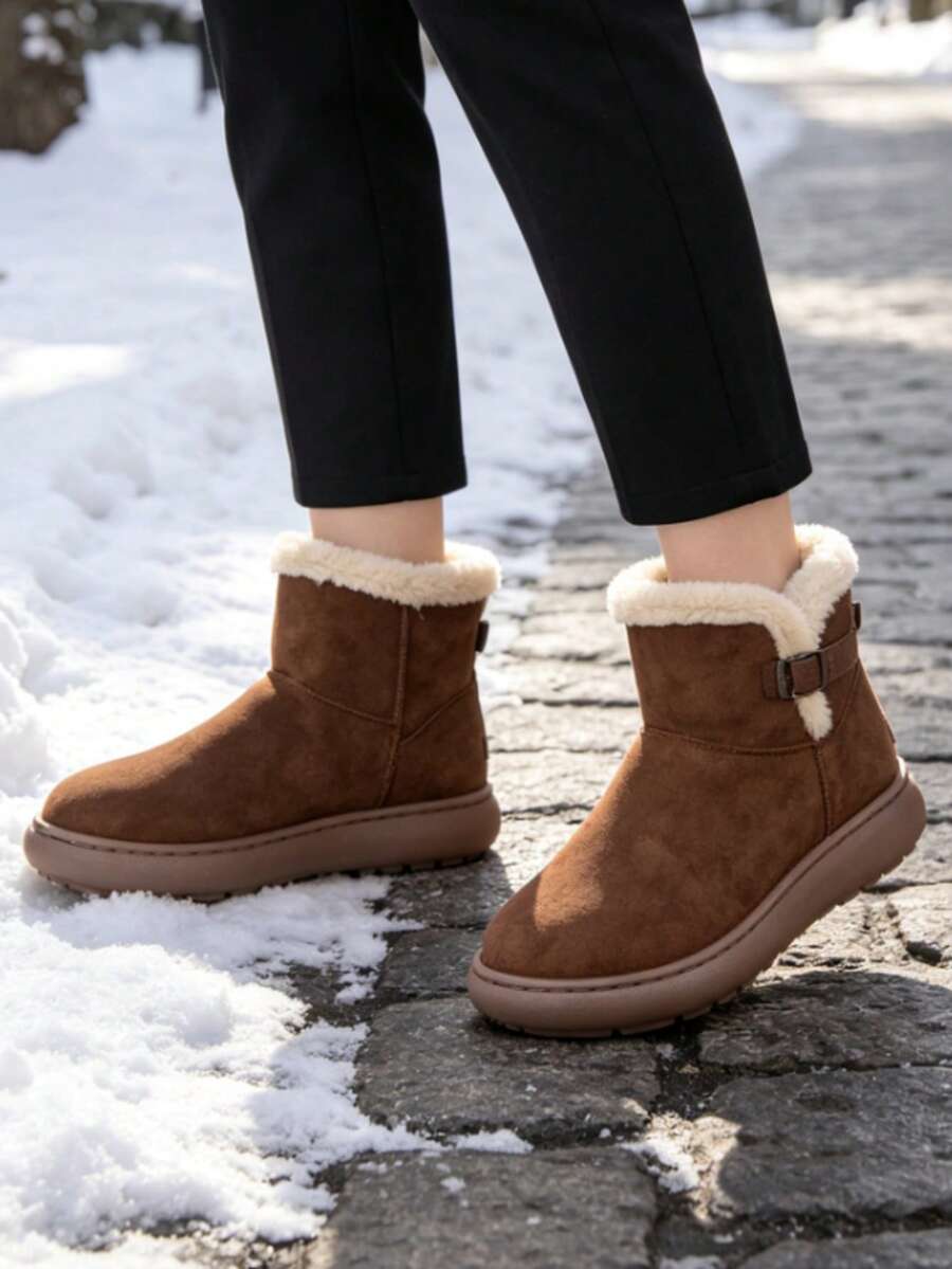 Women Snow Boots - Camel - View 1